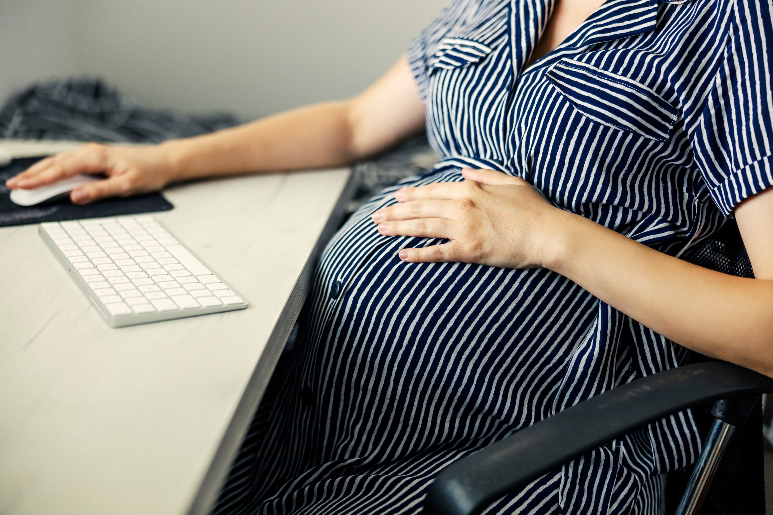 pregnant woman at work